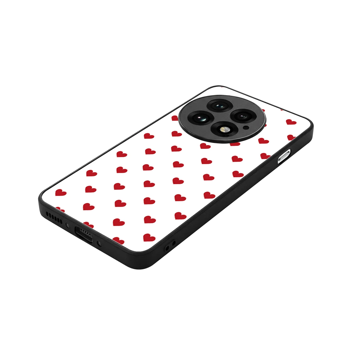Love Patch stylish phone case for oneplus 13 | glossy glass and slim fit