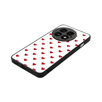 Love Patch stylish phone case for oneplus 13 | glossy glass and slim fit