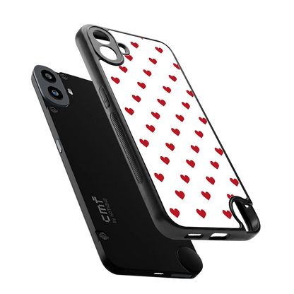 Love Patch sleek cmf nothing phone 1 cover with tempered glass back and TPU edges