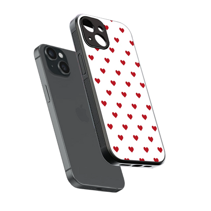 Love Patch sleek iphone 13 cover with tempered glass back and TPU edges