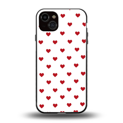Love Patch back phone cover | glass case for iphone 14 plus