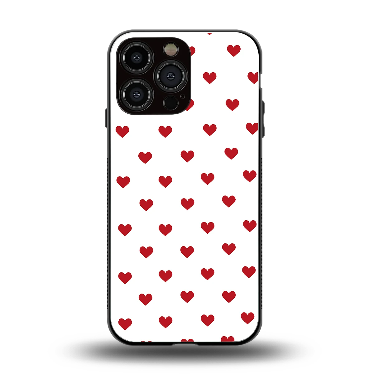 Love Patch back phone cover | glass case for iphone 16 pro max