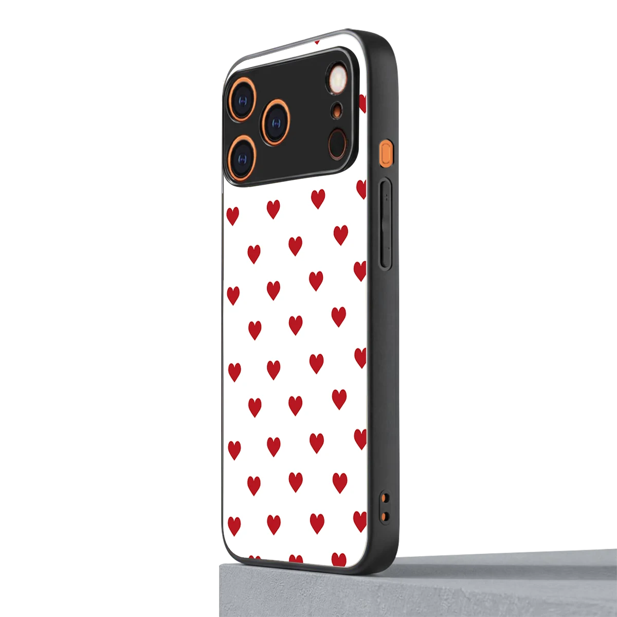 Love Patch iphone 17 pro mobile cover | shockproof glass phone case