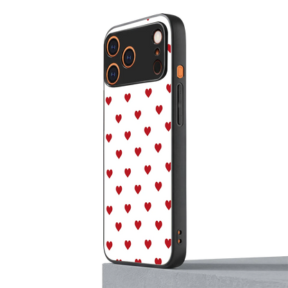 Love Patch iphone 17 pro mobile cover | shockproof glass phone case