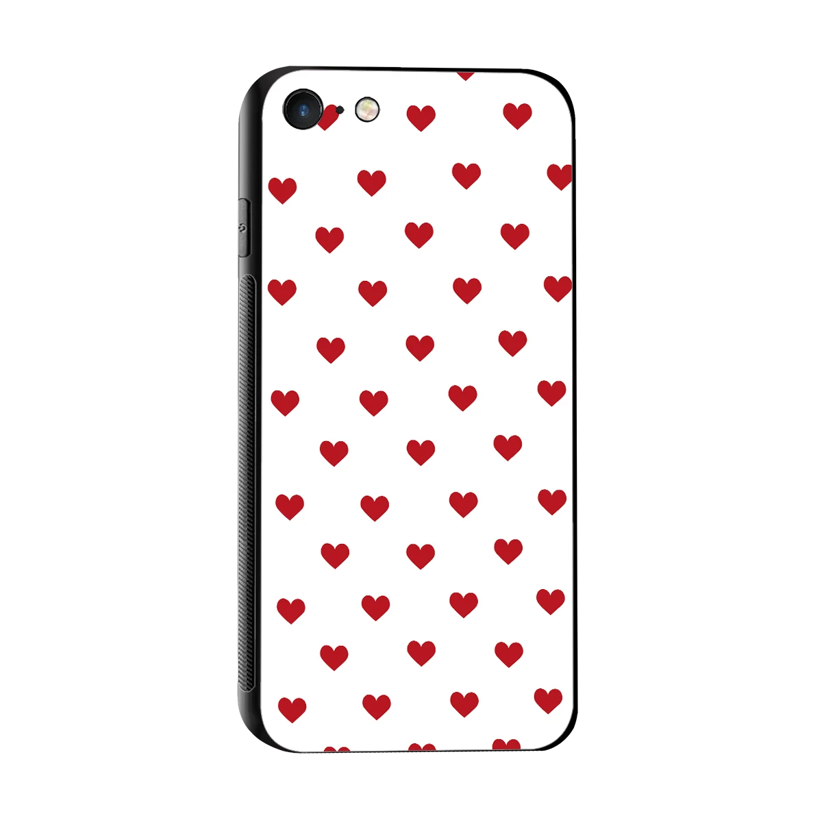 Love Patch sleek iphone 8 cover with tempered glass back and TPU edges