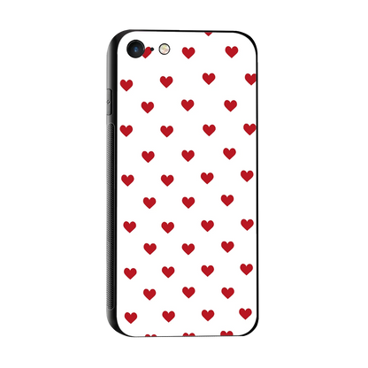 Love Patch sleek iphone 8 cover with tempered glass back and TPU edges