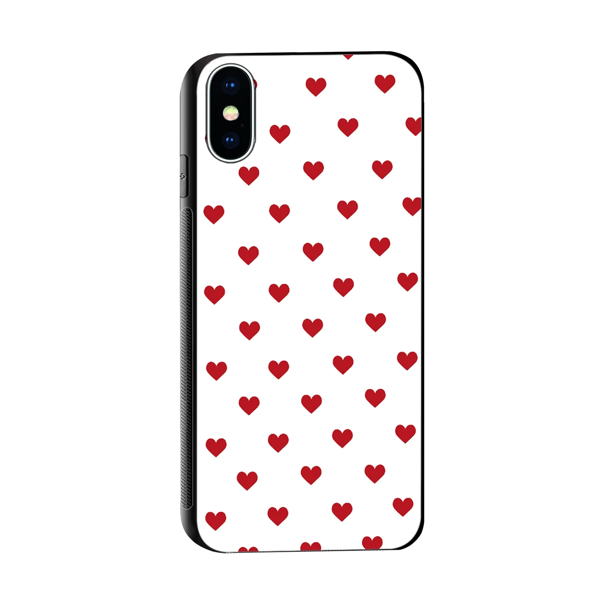 Love Patch sleek iphone xs cover with tempered glass back and TPU edges