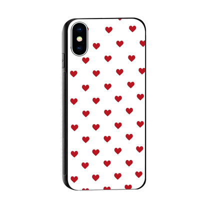 Love Patch sleek iphone xs cover with tempered glass back and TPU edges