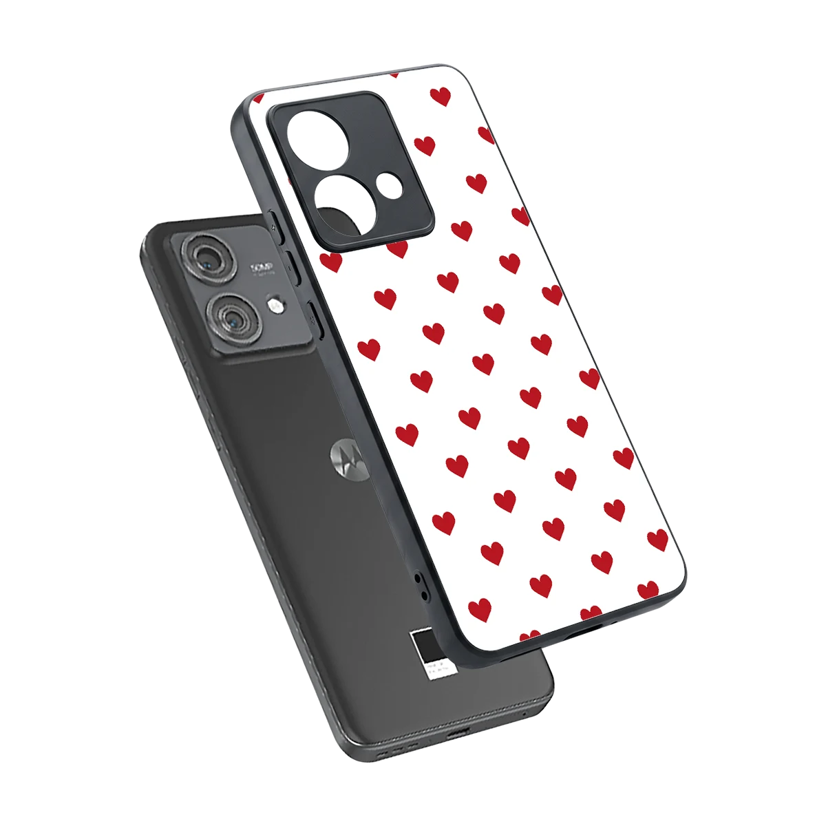 Love Patch sleek motorola edge 40 neo 5g cover with tempered glass back and TPU edges