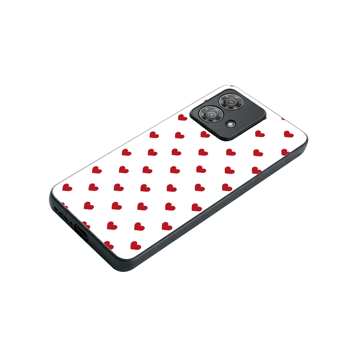 Love Patch stylish phone case for motorola edge 40 neo 5g | glossy glass and slim fit