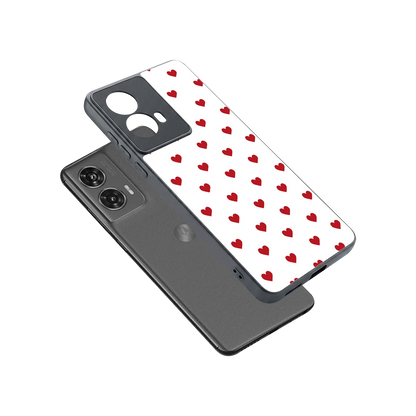 Love Patch sleek motorola edge 50 fusion cover with tempered glass back and TPU edges