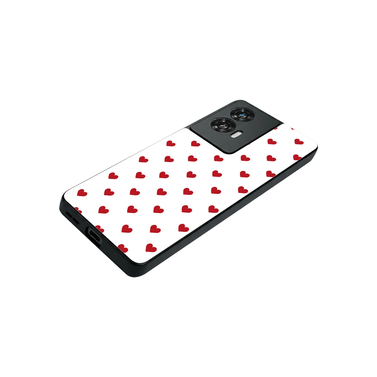 Love Patch stylish phone case for motorola edge 50 fusion | glossy glass and slim fit