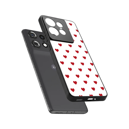 Love Patch sleek motorola edge 50 pro cover with tempered glass back and TPU edges