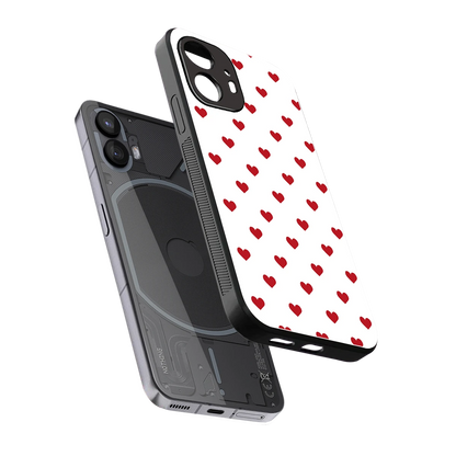Love Patch sleek nothing phone 2 cover with tempered glass back and TPU edges