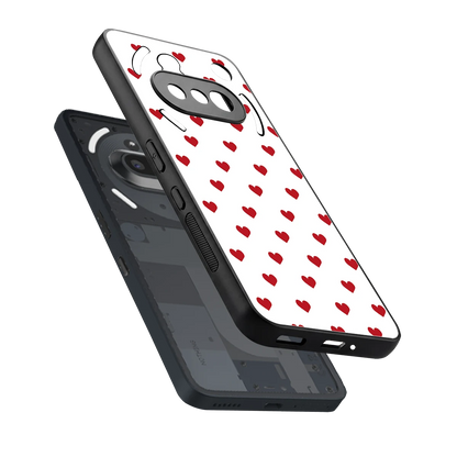 Love Patch sleek nothing phone 3a cover with tempered glass back and TPU edges