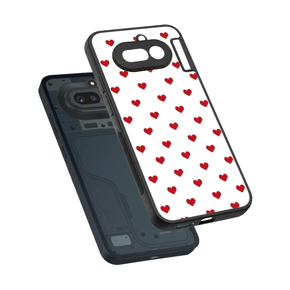 Love Patch sleek nothing phone 4a cover with tempered glass back and TPU edges