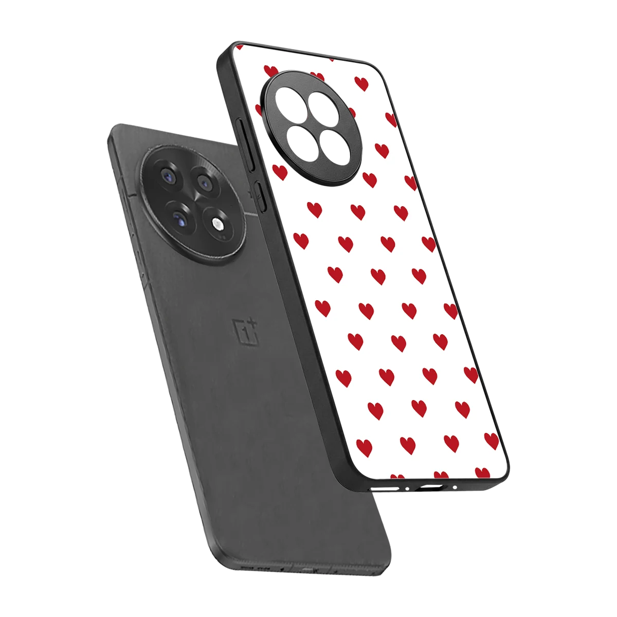 Love Patch sleek oneplus 13r cover with tempered glass back and TPU edges