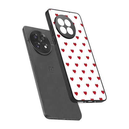 Love Patch sleek oneplus 13r cover with tempered glass back and TPU edges