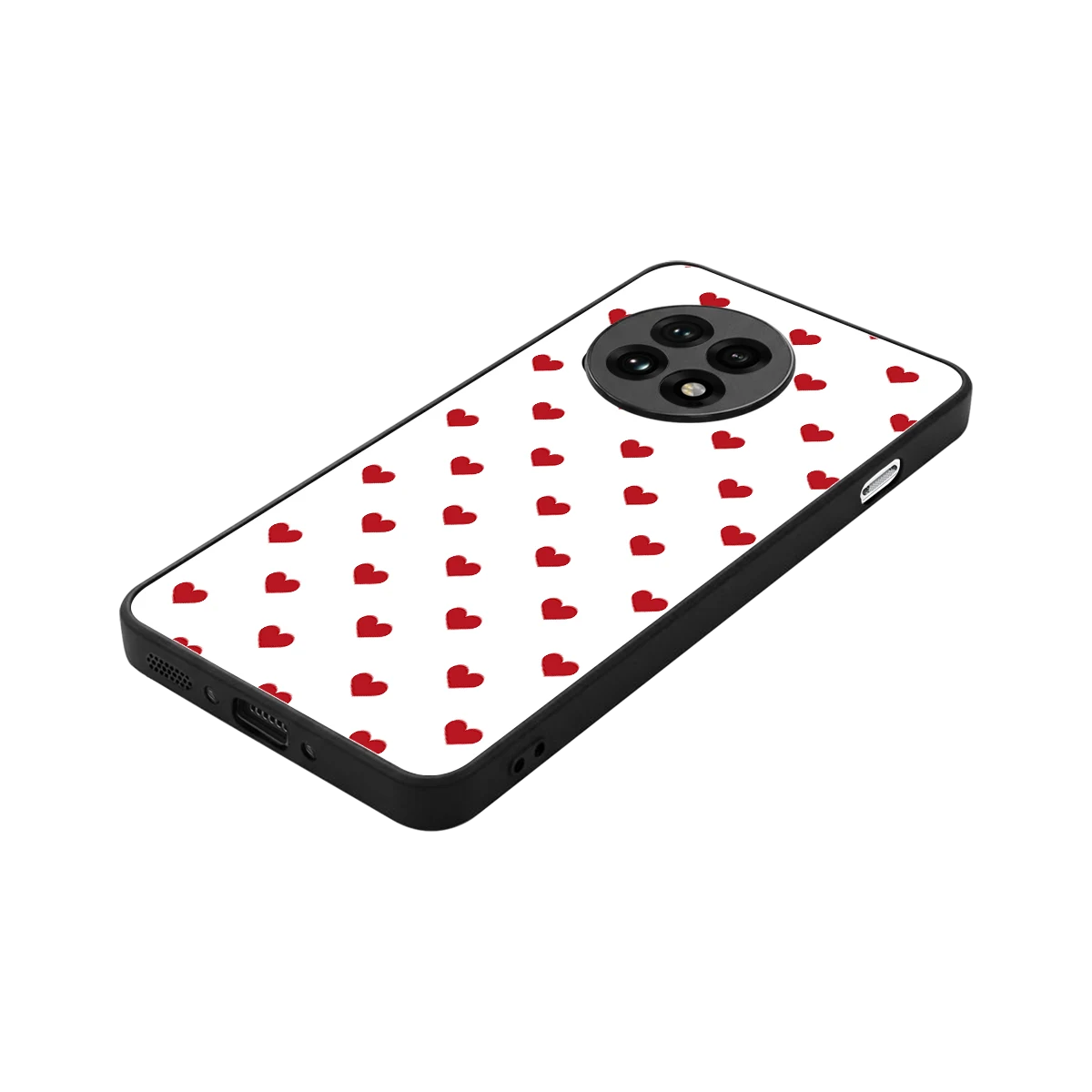 Love Patch stylish phone case for oneplus 13r | glossy glass and slim fit