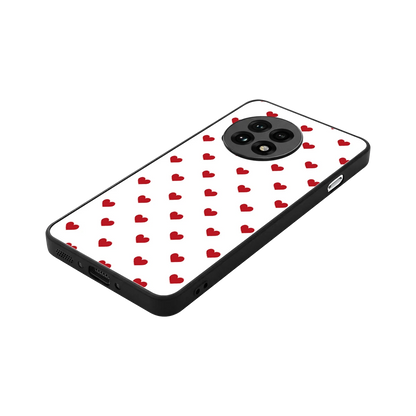 Love Patch stylish phone case for oneplus 13r | glossy glass and slim fit