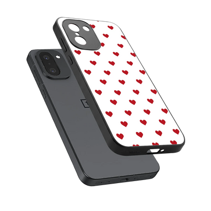 Love Patch sleek oneplus 15r cover with tempered glass back and TPU edges