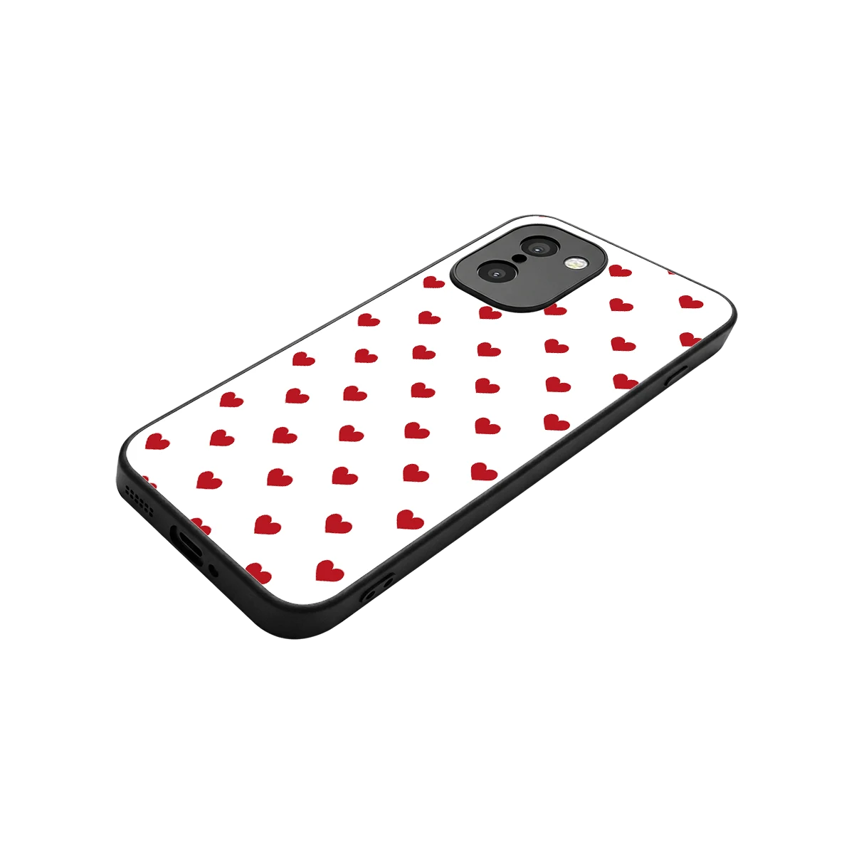 Love Patch stylish phone case for oneplus 15r | glossy glass and slim fit