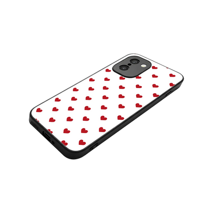 Love Patch stylish phone case for oneplus 15r | glossy glass and slim fit