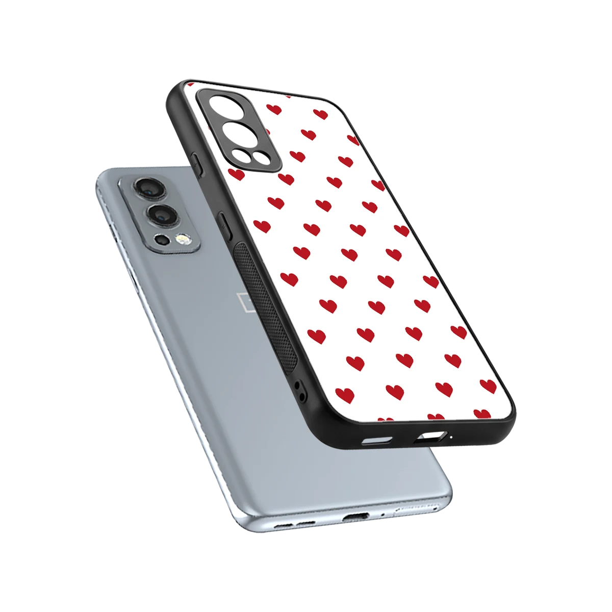 Love Patch sleek oneplus nord 2 cover with tempered glass back and TPU edges