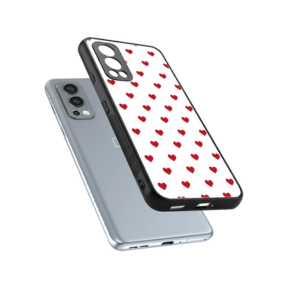 Love Patch sleek oneplus nord 2 cover with tempered glass back and TPU edges