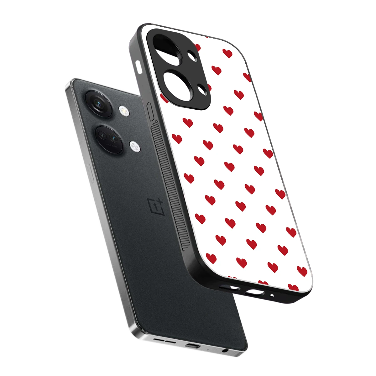 Love Patch sleek oneplus nord 3 cover with tempered glass back and TPU edges