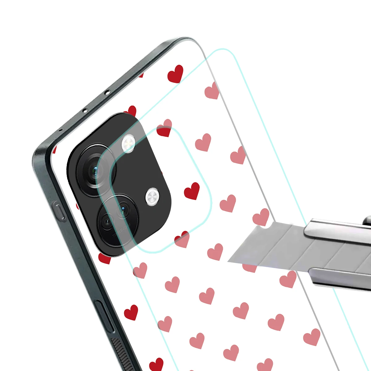 Love Patch stylish phone case for oneplus nord 3 | glossy glass and slim fit