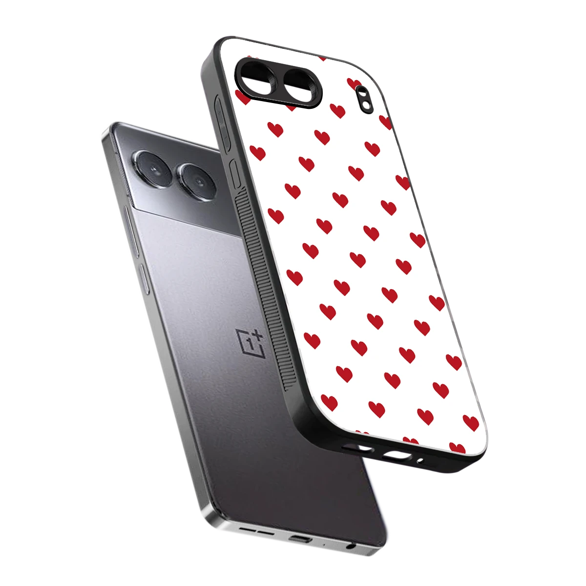 Love Patch sleek oneplus nord 4 cover with tempered glass back and TPU edges