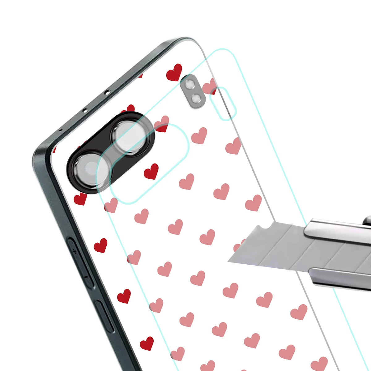Love Patch stylish phone case for oneplus nord 4 | glossy glass and slim fit