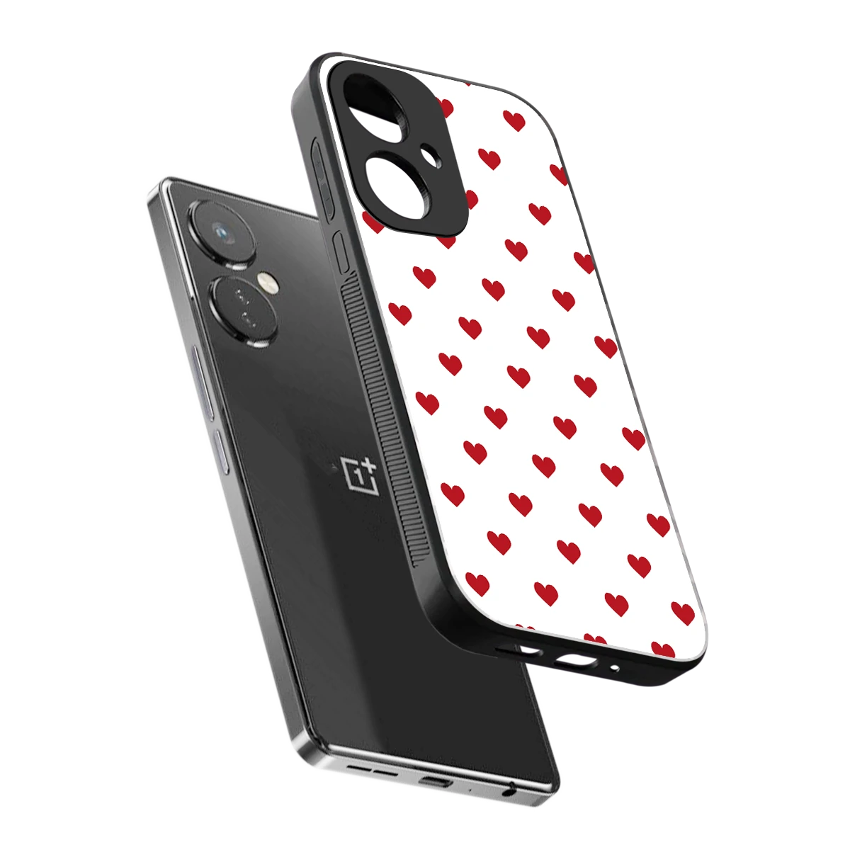 Love Patch sleek oneplus nord ce 3 cover with tempered glass back and TPU edges