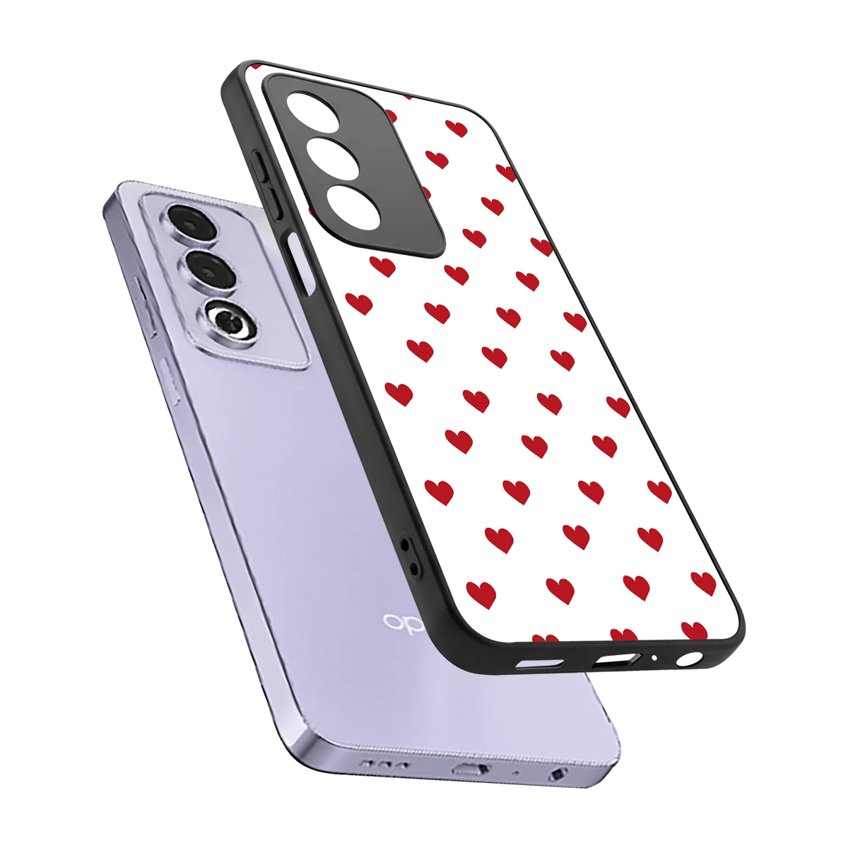 Love Patch sleek oppo a3 pro cover with tempered glass back and TPU edges