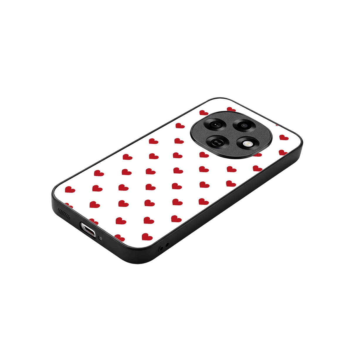 Love Patch stylish phone case for oppo f31 pro 5g | glossy glass and slim fit