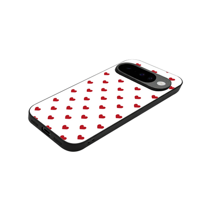 Love Patch stylish phone case for google pixel 10 | glossy glass and slim fit