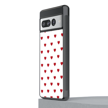Love Patch stylish phone case for google pixel 7 pro | glossy glass and slim fit