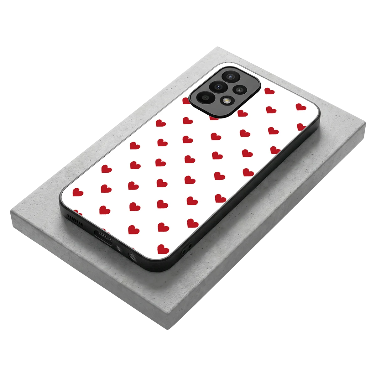 Love Patch stylish phone case for samsung galaxy a23 | glossy glass and slim fit