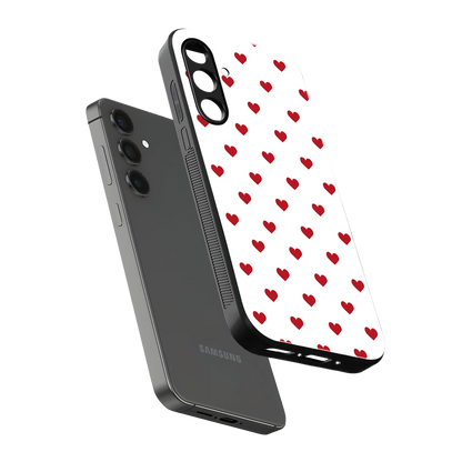 Love Patch sleek samsung galaxy a55 5g cover with tempered glass back and TPU edges