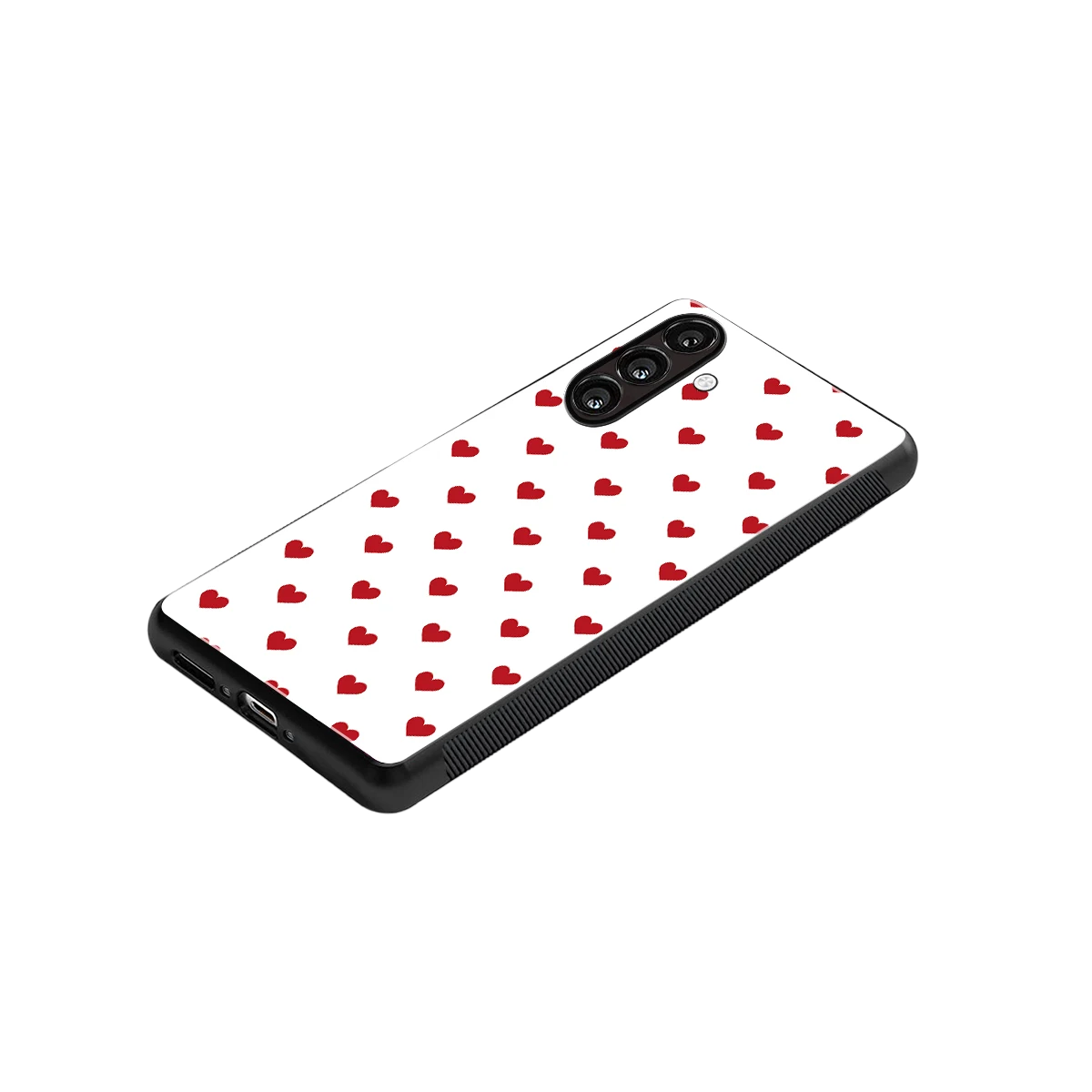 Love Patch stylish phone case for samsung galaxy a55 5g | glossy glass and slim fit