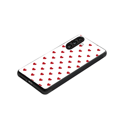 Love Patch stylish phone case for samsung galaxy a55 5g | glossy glass and slim fit