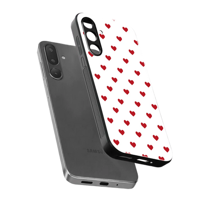 Love Patch sleek samsung galaxy m36 5g cover with tempered glass back and TPU edges
