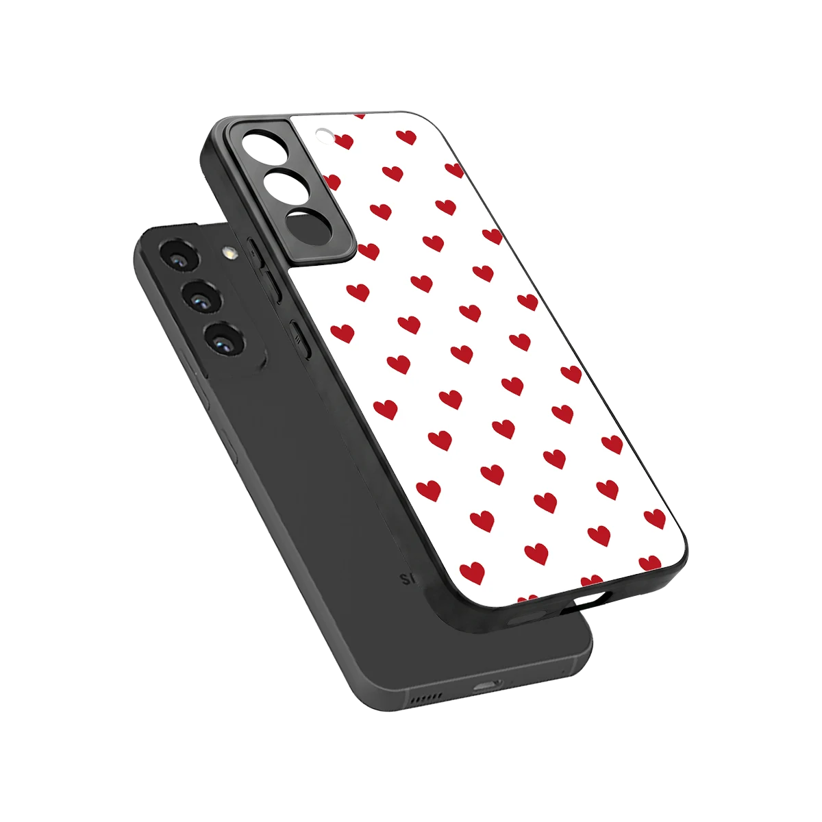 Love Patch sleek samsung galaxy s22 cover with tempered glass back and TPU edges