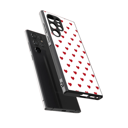 Love Patch sleek samsung galaxy s23 ultra cover with tempered glass back and TPU edges