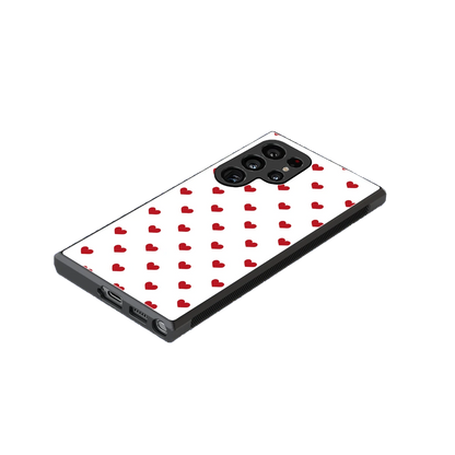 Love Patch stylish phone case for samsung galaxy s24 ultra | glossy glass and slim fit