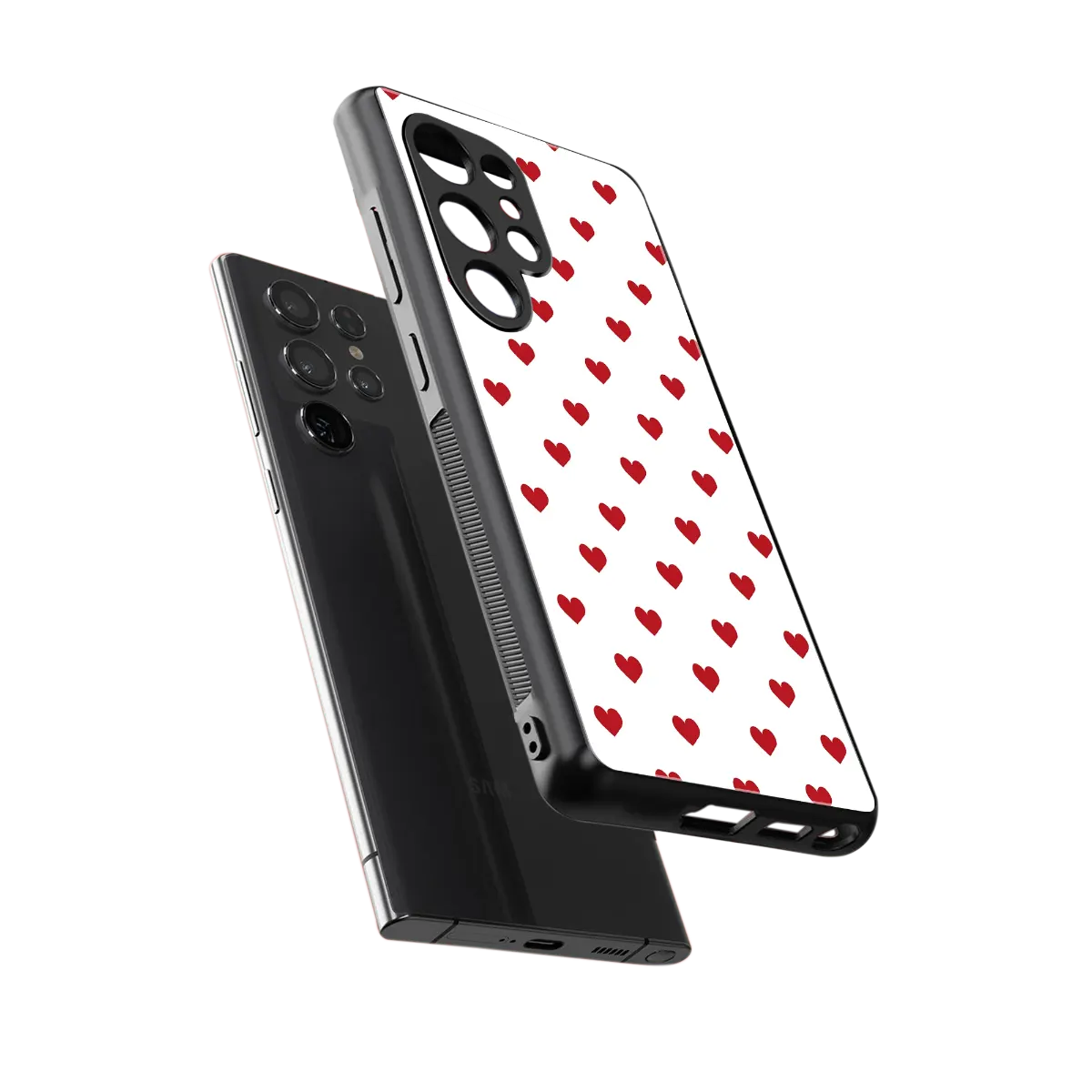 Love Patch sleek samsung galaxy s25 ultra cover with tempered glass back and TPU edges