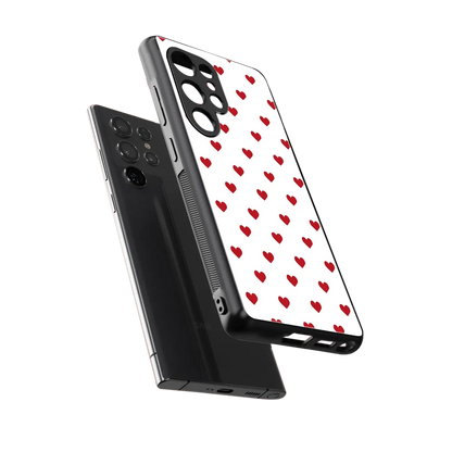 Love Patch sleek samsung galaxy s25 ultra cover with tempered glass back and TPU edges