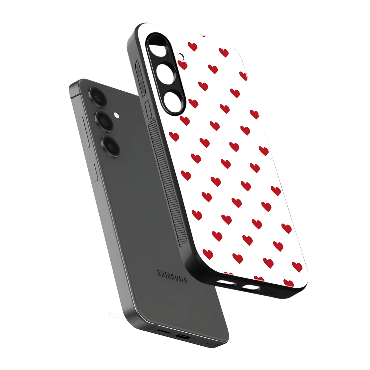 Love Patch sleek samsung galaxy s24 cover with tempered glass back and TPU edges