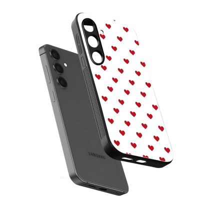 Love Patch sleek samsung galaxy s24 cover with tempered glass back and TPU edges